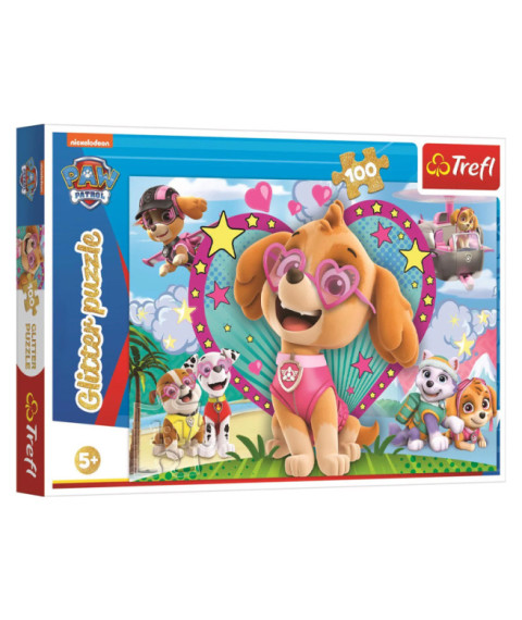 TF În lumina lui Skye. Paw Patrol, 100 elemente